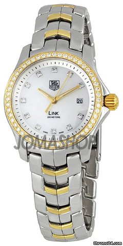 TAG Heuer Link Diamond 18kt Yellow Gold and Steel Ladies Watch WJF1354.BB0581