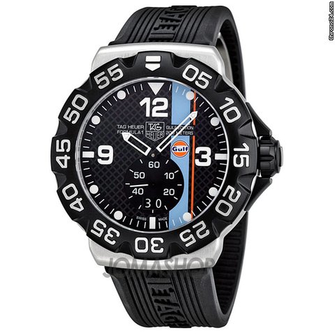 TAG Heuer Formula 1 Black Dial Rubber Strap Quartz Mens Watch WAH1013.FT6026