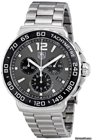 TAG Heuer Formula 1 Chronograph Grey Dial Mens Watch CAU1115.BA0858