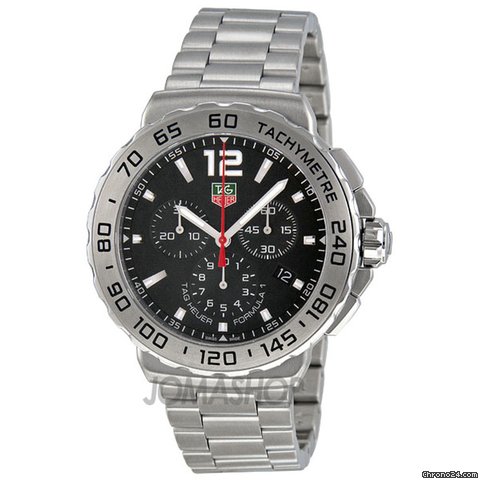 TAG Heuer Formula 1 Chronograph Black Dial Stainless Steel Mens Watch CAU1112.BA0858