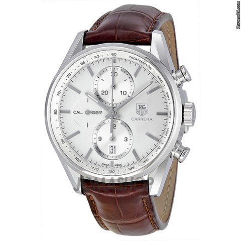 TAG Heuer Carrera Automatic Chronograph Silver Dial Mens Watch CAR2111.FC6291