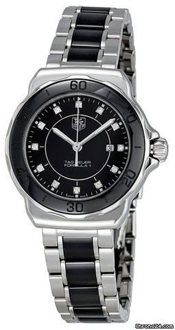 TAG Heuer Formula 1 Diamond Black Dial Steel Ladies Watch WAH1314.BA0867
