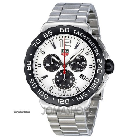TAG Heuer Formula 1 Chronograph White Dial Stainless Steel Mens Watch CAU1111.BA0858