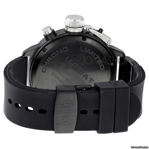 replica U-Boat Black Dial Rubber Stainless Steel Mens Watch 1022 WATCHES 1 
