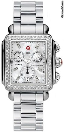 Michele Deco Day Mother of Pearl Stainless Steel Ladies Watch MWW06P000110
