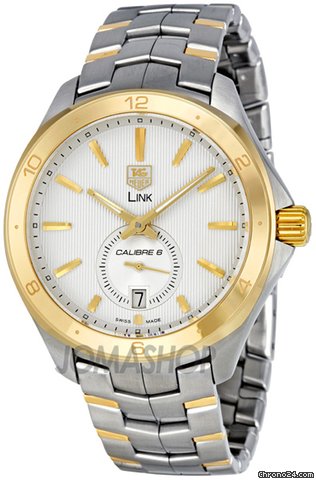 TAG Heuer Link Silver Dial Gold and Steel Mens Watch WAT2150BB0953