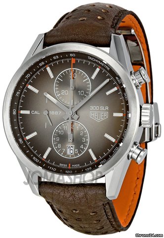 TAG Heuer Carrera 300 SLR Brown Dial Chronograph Mens Watch CAR2112FC6267