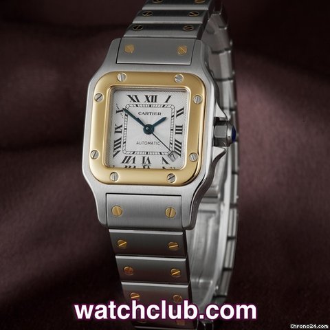 Cartier Santos Galbee Lady - Gold & Steel