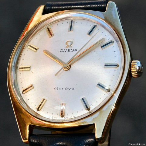 replica Omega Geneve Raro Carica Manuale Del 1969 Placcato Oro WATCHES 1 