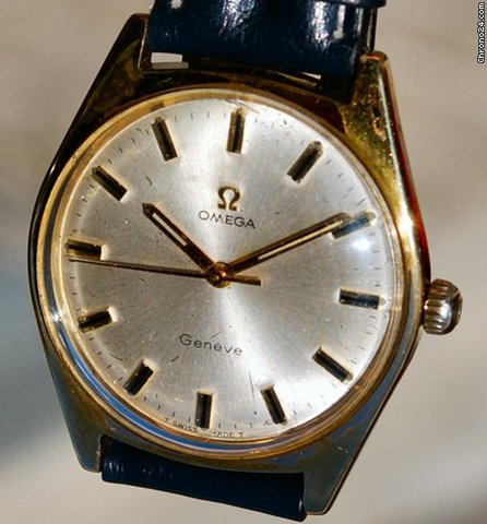 Omega Geneve Raro Carica Manuale Del 1969 Placcato Oro