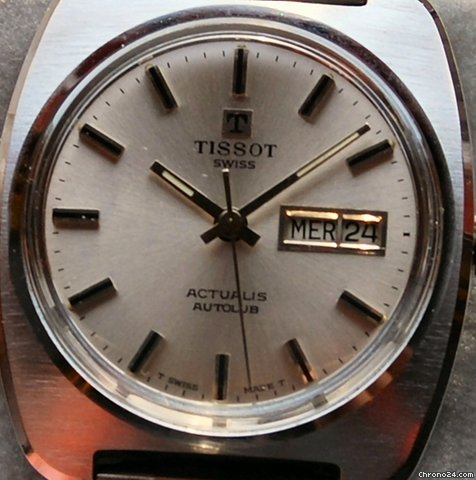 Tissot Actualis Acciaio Autoclub Rarissimo Anni 70 Day Date Nuovo