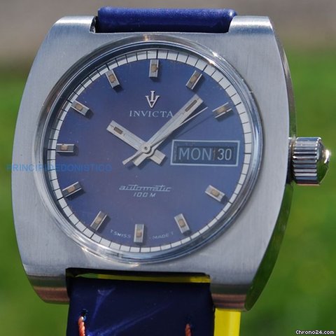 Invicta In Acciaio Automatic Rarissimo Sub 100 Mt. Anni 70