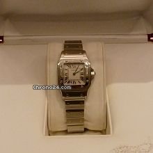 Cartier mini santos GALBEE quartz ss box and paers