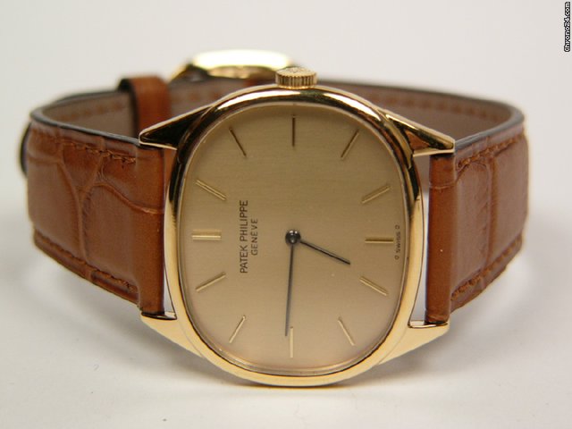 Patek Philippe Ellipse yellow gold leather mod. 3845J