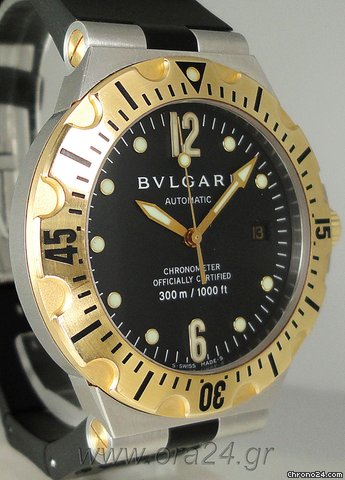 replica Bulgari Diagono Professional Scuba 300m Gold/Steel 40mm WATCHES 1 