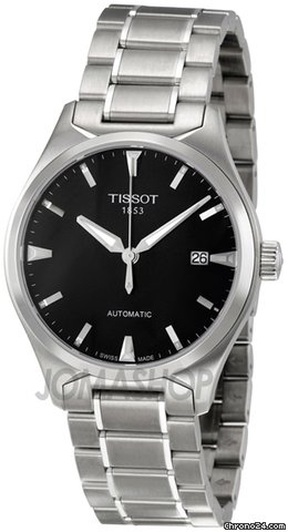 Tissot T Tempo Automatic Black Dial Stainless Steel Mens Watch T0604071105100