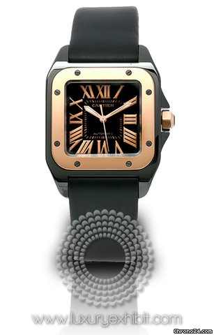 Cartier Santos Stainless Steel and Titanium Mens Watch W2020007