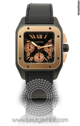 Cartier Santos 100 Titanium Satined Coated with ADLC Mens Watch W2020004