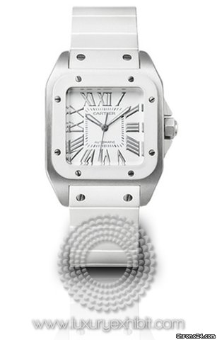 Cartier Santos 100 Stainless Steel Ladies Watch W20122U2