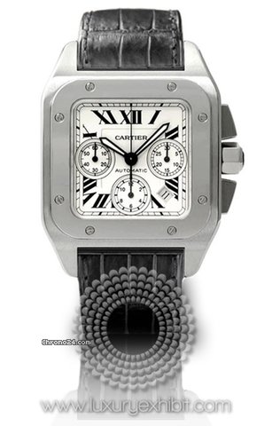 Cartier Santos 100 XL Stainless Steel Mens Watch W20090X8
