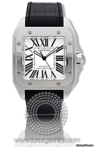 Cartier Santos Stainless Steel Mens Watch W20073X8