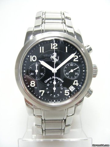 Girard Perregaux Chronographe "Ferrari" full steel/complet acier cadran noir black dial