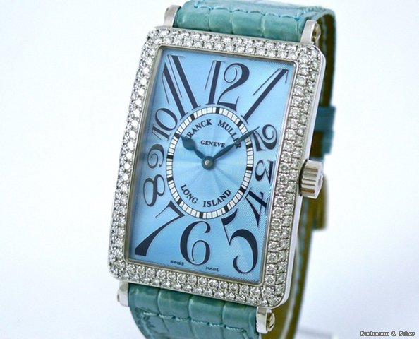 Franck Muller Long Island, Man Size, Automatic 18k White Gold, Two Dials