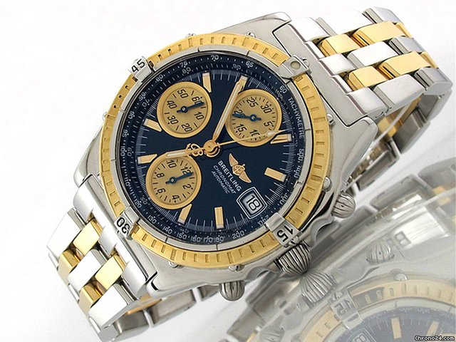 Breitling "WINDRIDER CHRONOMAT B.1305.1" 40 mm Edelstahl / Gelbgold Au