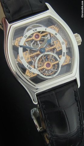 Rado Platinum Skeletonized Triple Bridge Tourbillon Watch