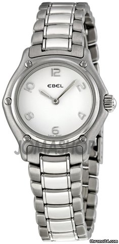 Ebel Classic White Dial Stainless Steel Ladies Watch 9090211-10665P
