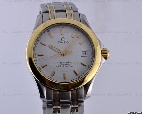 Omega Seamaster 120M SS/18K Yellow Gold 34.8MM White Dial