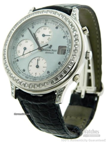 Audemars Piguet Rare Men's  Platinum Mother of Pearl Baguette Diamond Watch