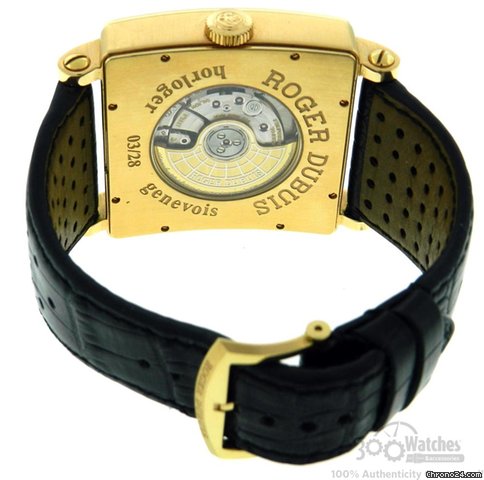 replica Roger Dubuis Golden Square Perpetual Calendar Leap Year 18K Gold Watch WATCHES 1 