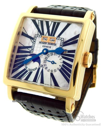 Roger Dubuis Golden Square Perpetual Calendar Leap Year 18K Gold Watch