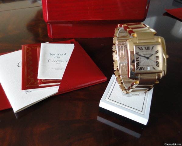 replica Cartier Tank Francaise Gold Large WATCHES 1 