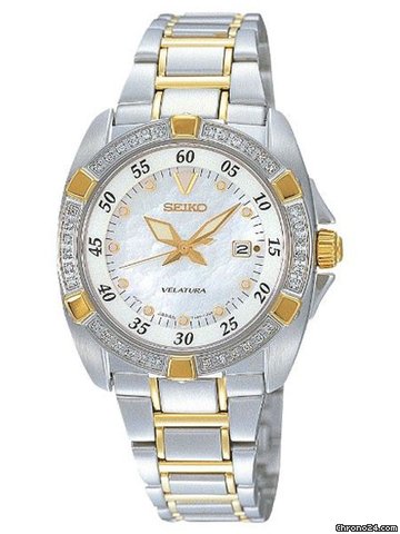 Seiko Velatura SXDA20P1 Diamant Bicolor Damenuhr
