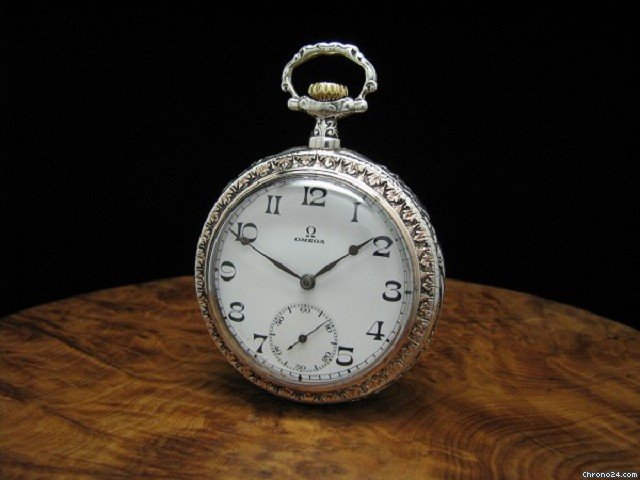 Omega Open Face Taschenuhr 900 Silber Im Sondergeh?use