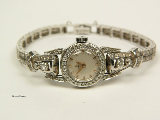 Omega Platinum and diamonds antik