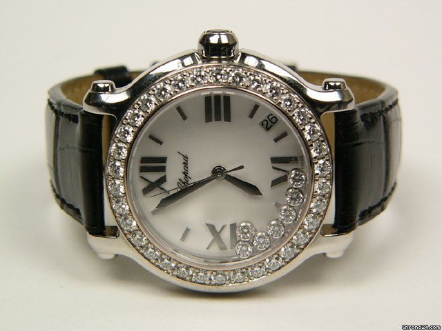 Chopard Happy Sport steel 7 diamonds and diamond bezel REF. 278476