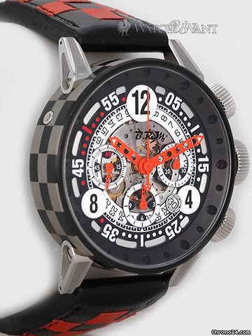 replica B.R.M V14-44 Racing Skeleton Dial - 44mm Stainless Steel  - ORANGE HANDS - SPECIAL LIMITED EDITION (Only 50 pieces) - COMPLETELY SOLD OUT WATCHES 1 