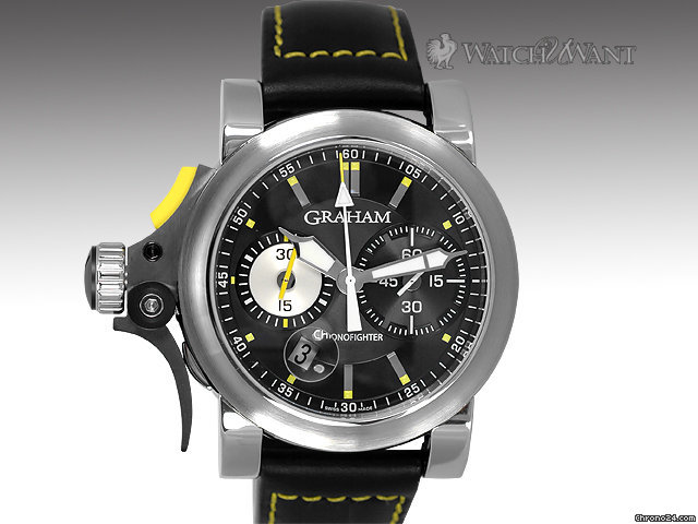 Graham Chronofighter R.A.C Trigger "Black Rush" - Chronograph - 46mm Stainless Steel - Brand New WATCHES 2