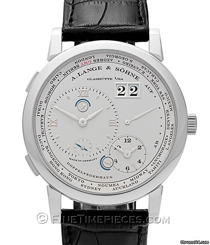 A. Lange & Sohne Lange 1 Zeitzone Platin + Platin-Faltschlie e - 116 . 025