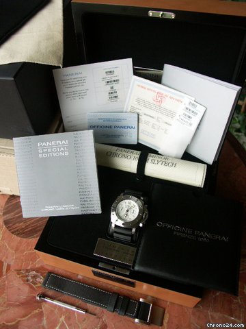 replica Panerai PAM 225 Slytech Daylight Chronograph Submersible 47 mm White Dial LTD: WATCHES 1 