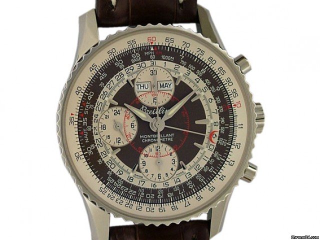 Breitling Navitimer Montbrillant Datora Kroko Faltschlie e 43mm