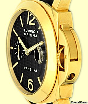 replica Panerai Gent's 18K Yellow Gold  PAM 140 Luminor Marina Strapwatch WATCHES 1 