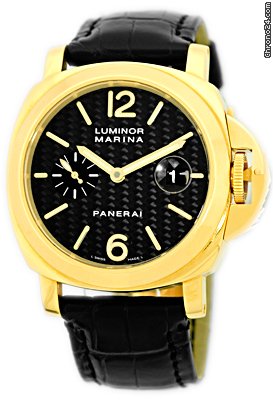 Panerai Gent's 18K Yellow Gold  PAM 140 Luminor Marina Strapwatch