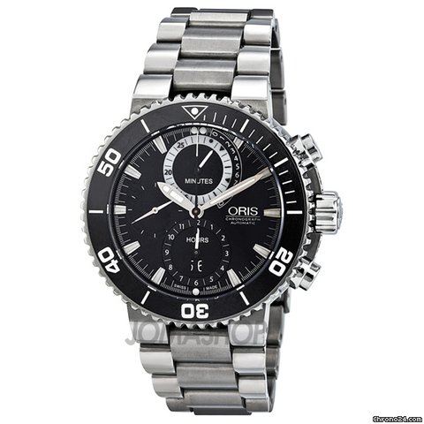 Oris Carlos Coste Cenote Automatic Chronograph Titanium Divers Mens Watch 674-7655-7184MB