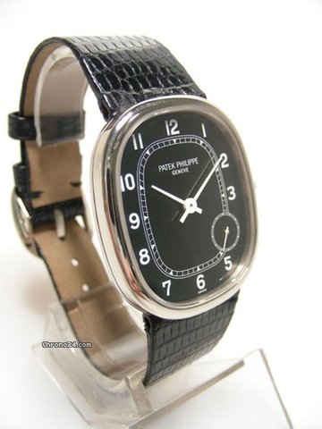 replica Patek Philippe Ellipse big size auto or blanc/white gold cadran noir chiffre arabe trotteuse o 4h WATCHES 1 