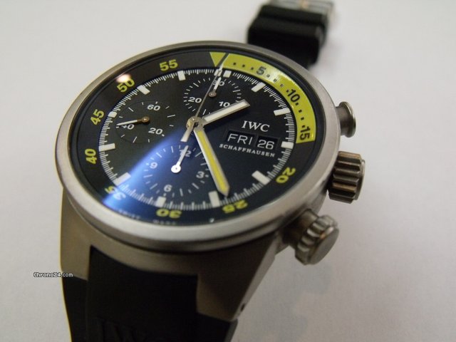 replica IWC Aquatimer chronograph Black Dial WATCHES 1