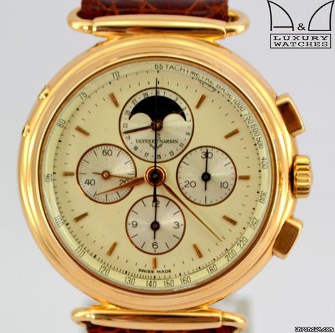 Ulysse Nardin 531-77 CHRONOGRAFO FASI LUNA ORO ROSA 18KT